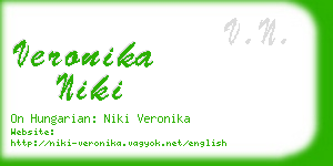 veronika niki business card